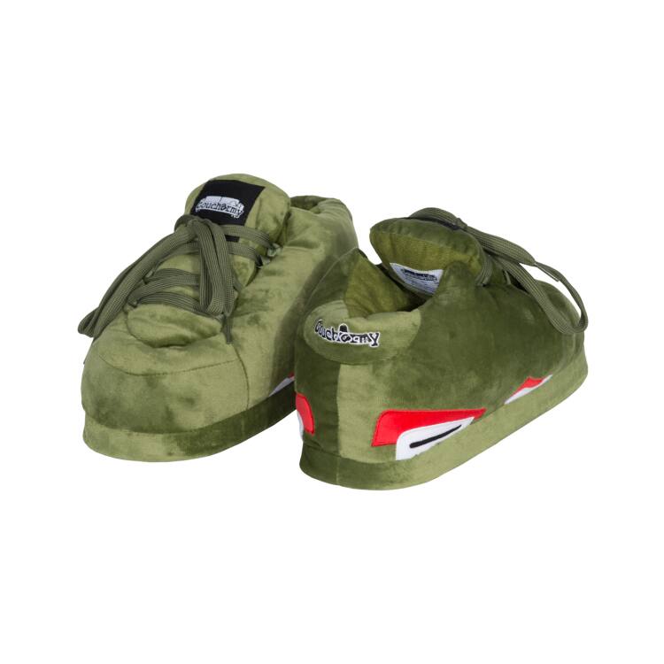 Jay Six - Hausschuhe - Olive/Rot (S)