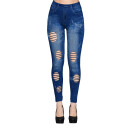 DMAXBB - Leggings f&uuml;r Damen - Jeans Blau - One Size