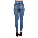 Kelly - Leggings f&uuml;r Damen - Jeans Light Diamonds (One Size)