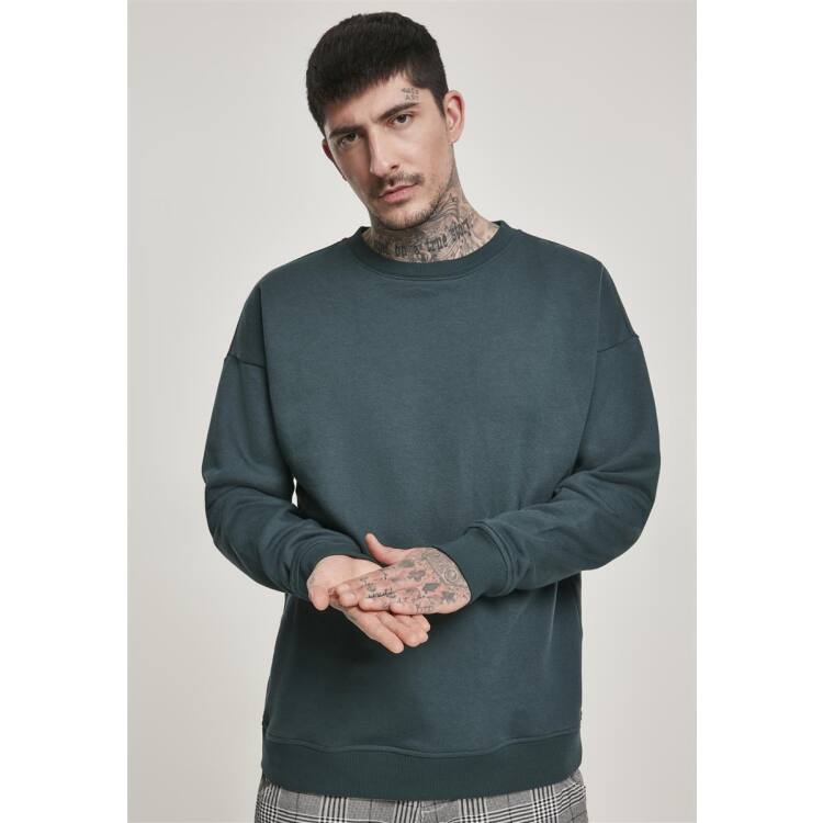 Urban Classics Herren Sweatshirt Mit Mock Neck – Oversize Aus Brushed Fleece